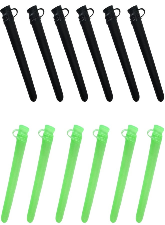 Ainiveiya 12-Pack Airtight Travel Tubes - Water-Resistant Small Essentials Container, Durable Food-Grade Polypropylene, Portable Vials for EDC, Outdoor & Home (Black & Green) - Image 1
